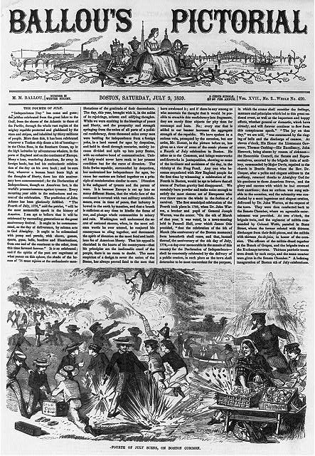 Boston Common Boston Massachusetts 1859 Fourth of July Children Firecrackers