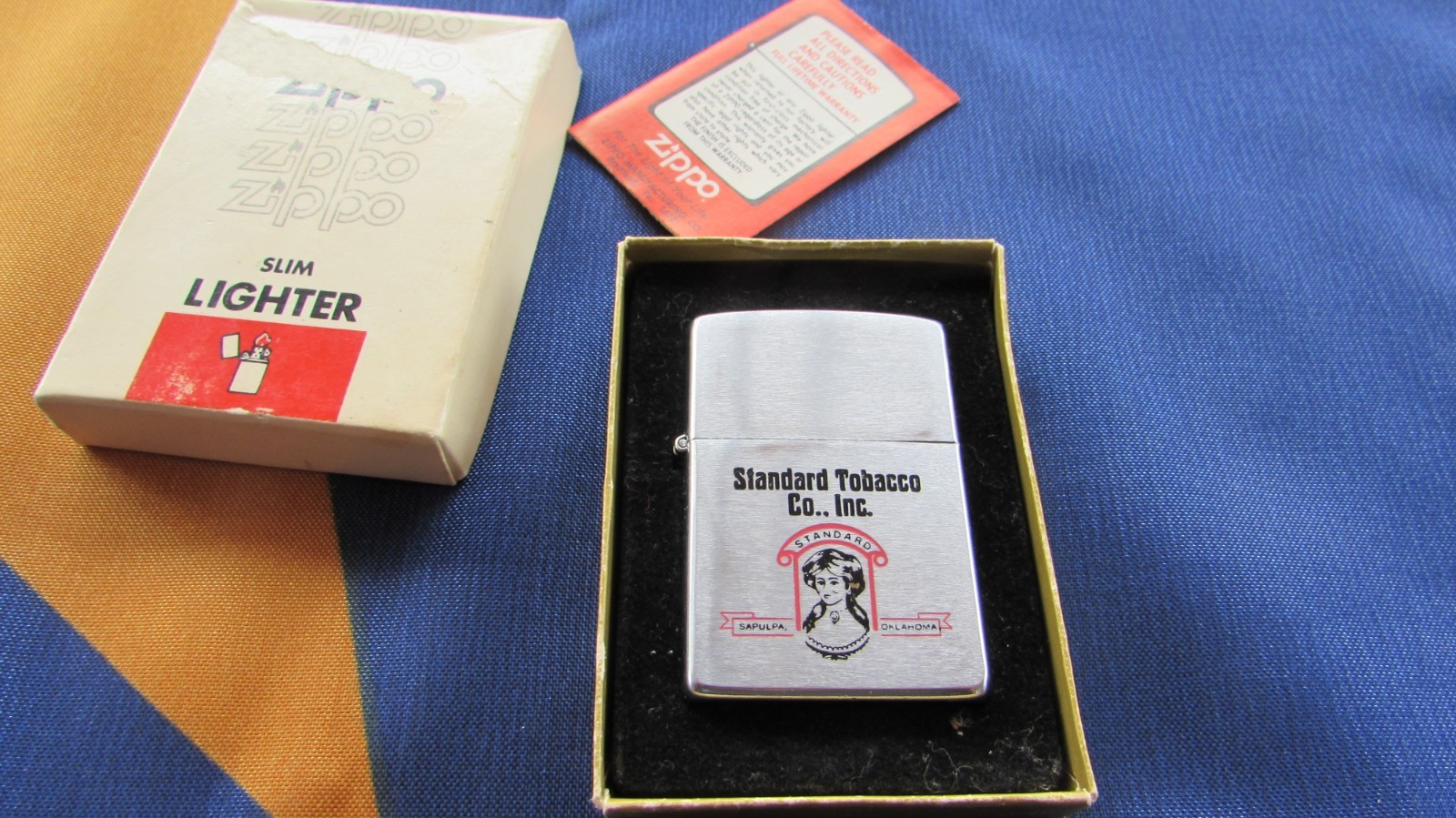 VERY COOL HARD TO FIND 1984 STANDARD TABACCO CO. SAPULPA, OK ZIPPO LIGHTER