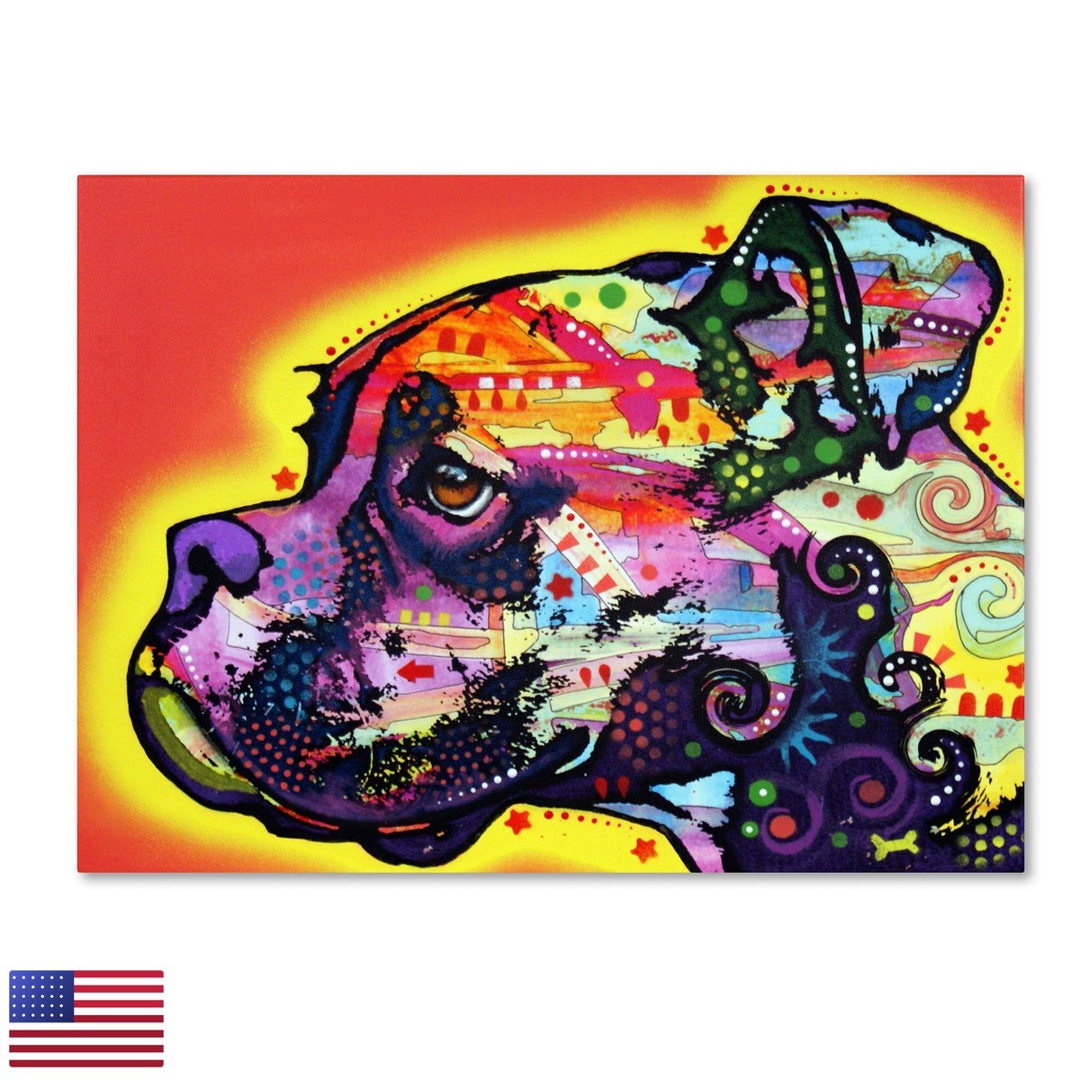Trademark Fine Art Dean Russo Profile Boxer 14 x 19 Trademark Fine Art Dean Russo Profile Boxer 14 x 19