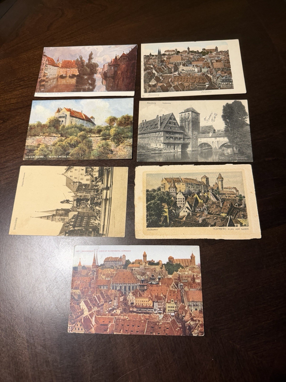 Lot of 7 Vintage Nuremberg Germany Postcards 1908 1911 Postmarked Stollwerck