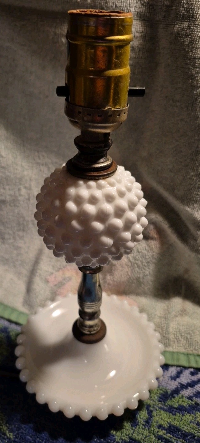 1960's Vintage Hobnail Milk Glass 11