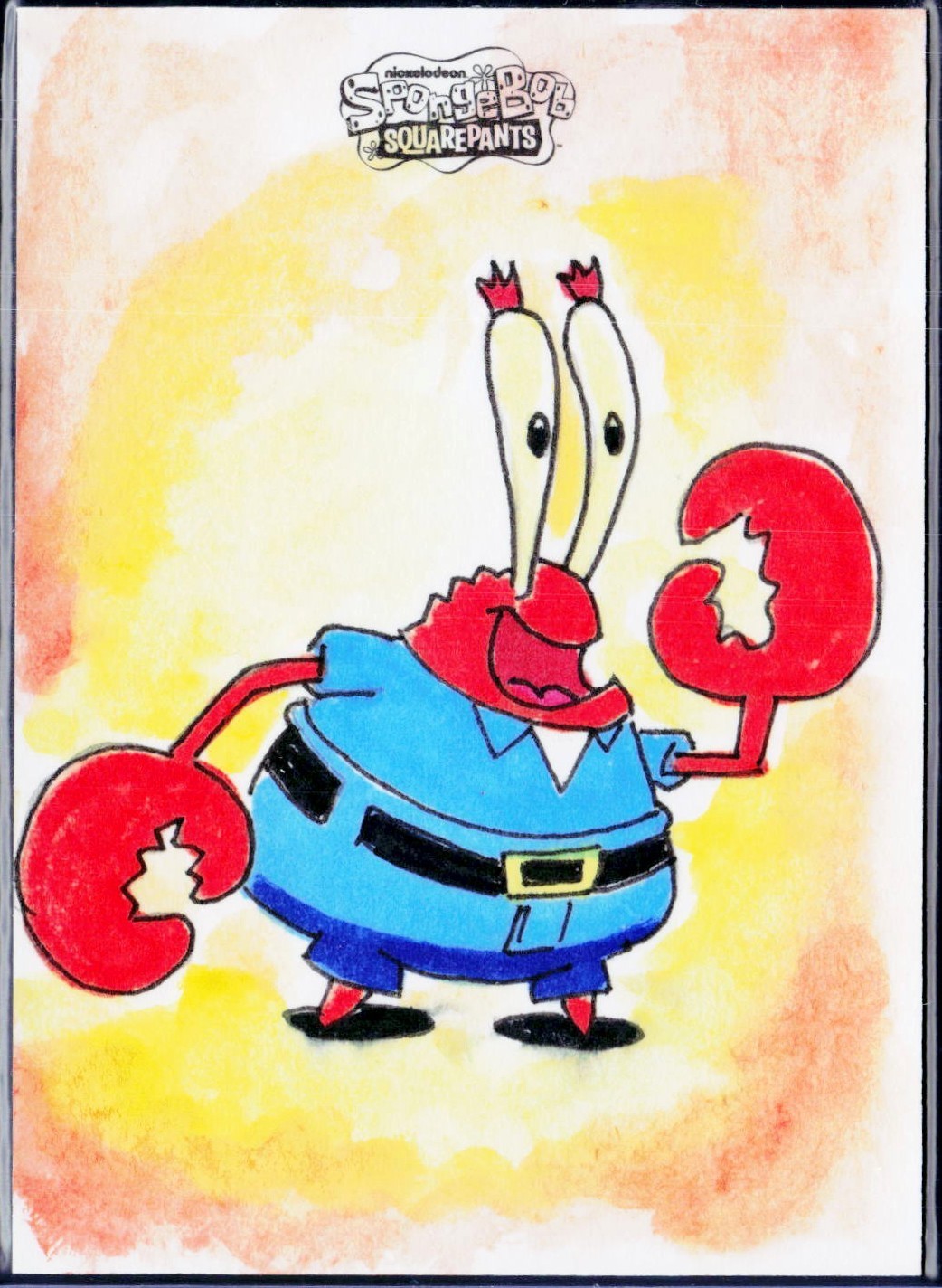 MR. KRABS 2025 TOPPS SPONGEBOB 25TH ANNIVERSARY SKETCH BY DAN RIVERSON SP 1/1
