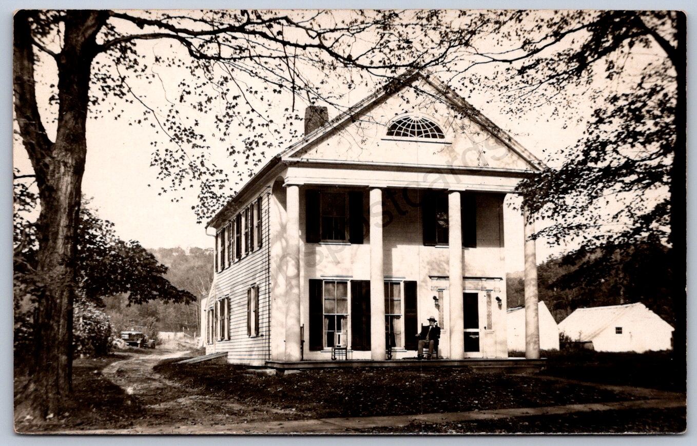 K44/ Lakeville Connecticut RPPC Postcard c1910 Home Greenhouse 131