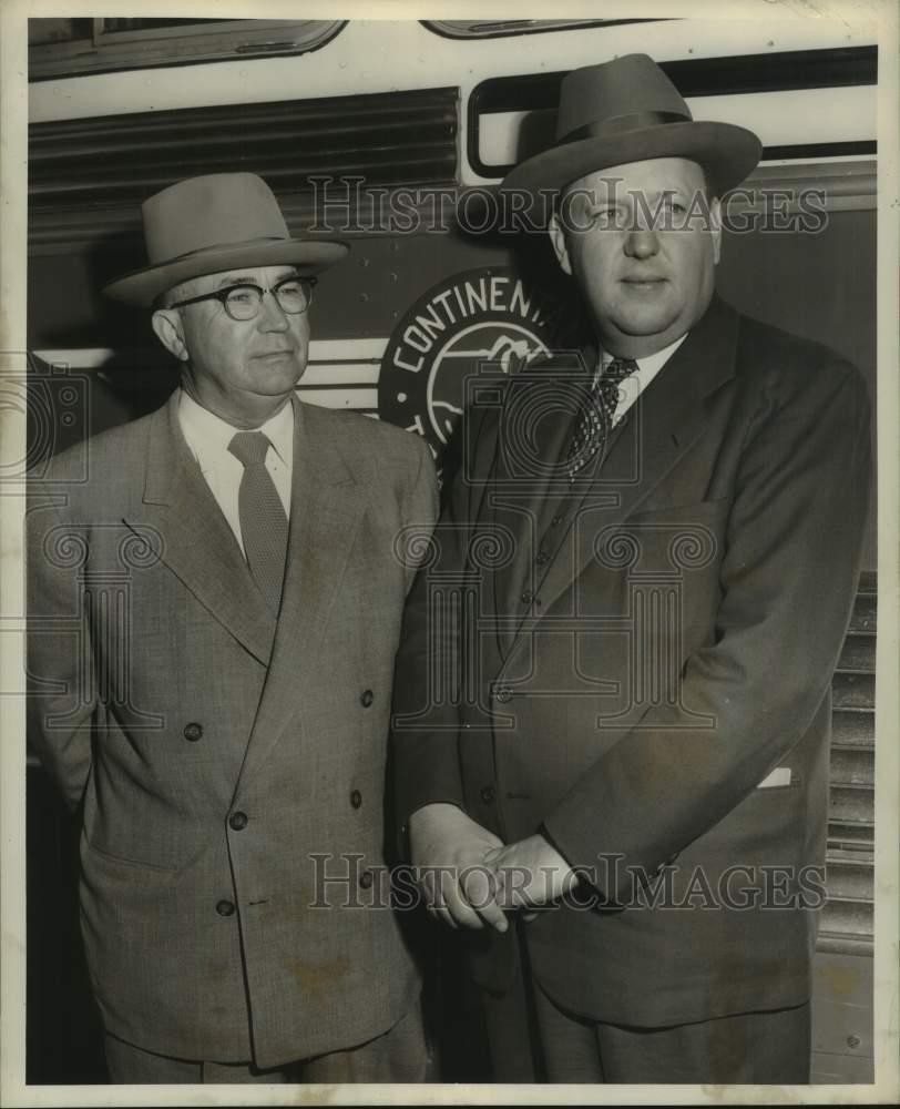1971 Press Photo Morgan W. Walker, Continental Southern Lines pres. & M.E. Moore