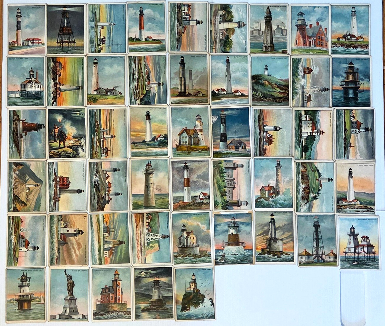 1910 T77 Hassan Lighthouse Series, Complete set of 50