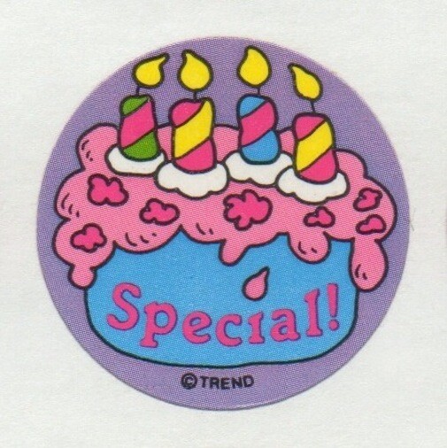 80s Trend Scratch & Sniff Glossy Raspberry Birthday Cake Stinky Stickers Single 80s Trend Scratch & Sniff Glossy Raspberry Birthday Cake Stinky Stickers Single