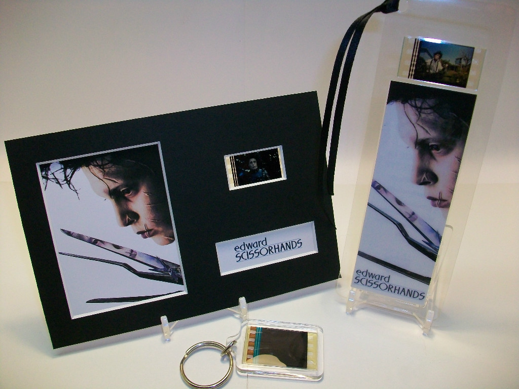 Edward Scissorhands 3 Piece Movie Film Cell Memorabilia Collection Gift Set Lot
