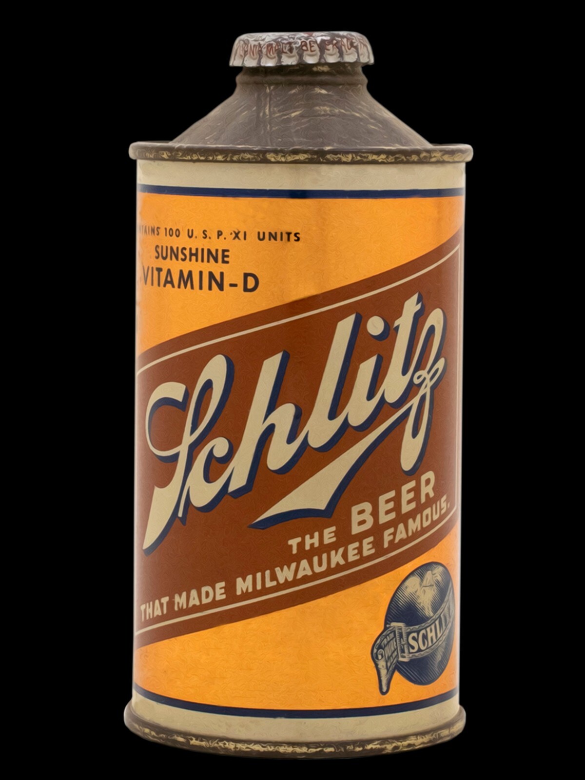 Schlitz Sunshine Vitamin D Conetop Can Style NEW METAL SIGN: 12x16\
