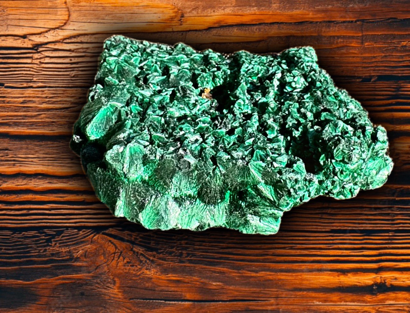 Raw Velvet Malachite Specimen 15.8 oz 447g Fibrous Green Crystal Madagascar