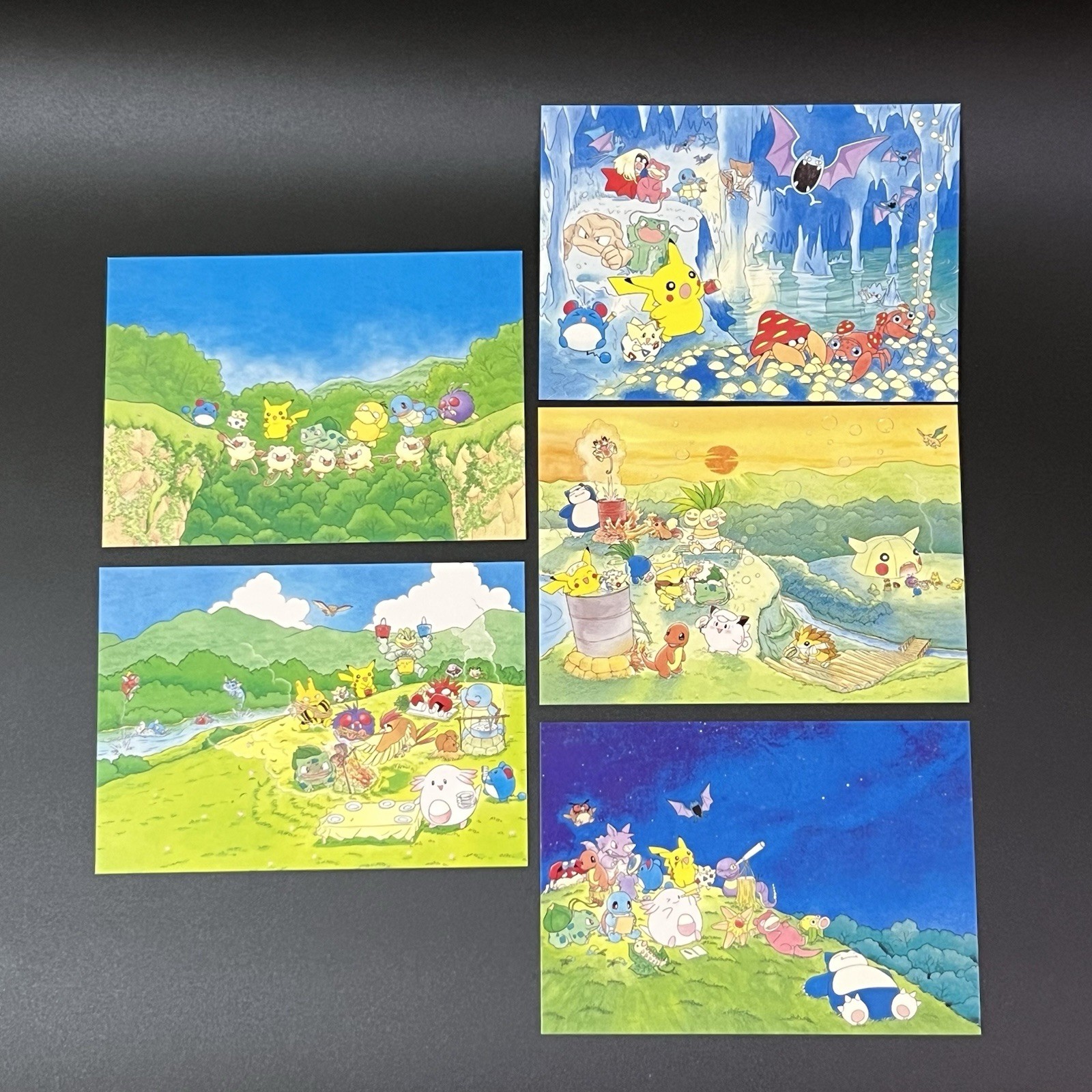Keiko Fukuyama Pokemon Postcard 1999 Retro Art Set of 5 Japanese Pikachu Project Keiko Fukuyama Pokemon Postcard 1999 Retro Art Set of 5 Japanese Pikachu Project