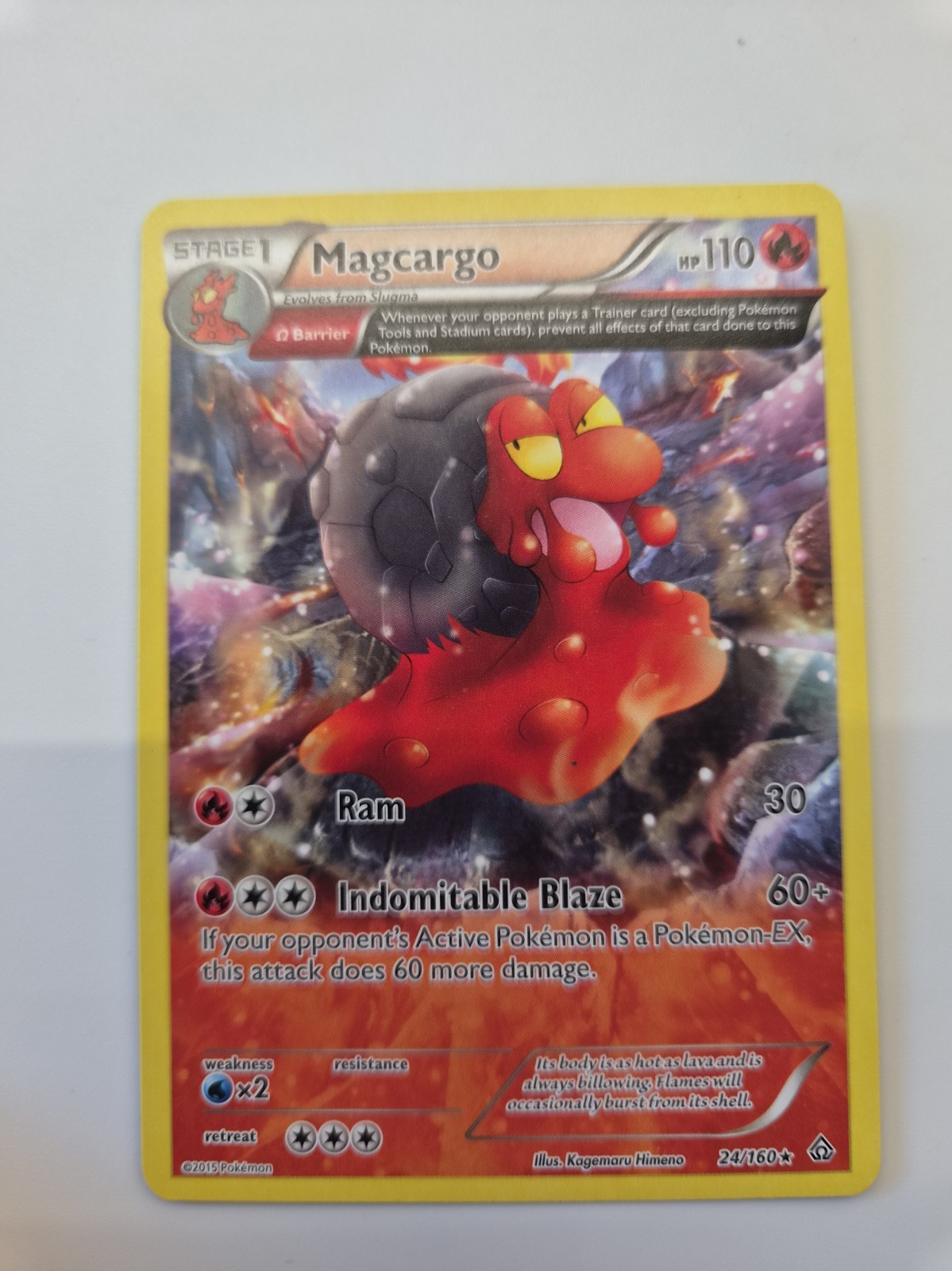 Pokémon TCG Magcargo XY Primal Clash Full Art Regular Rare 24/160 Near Mint