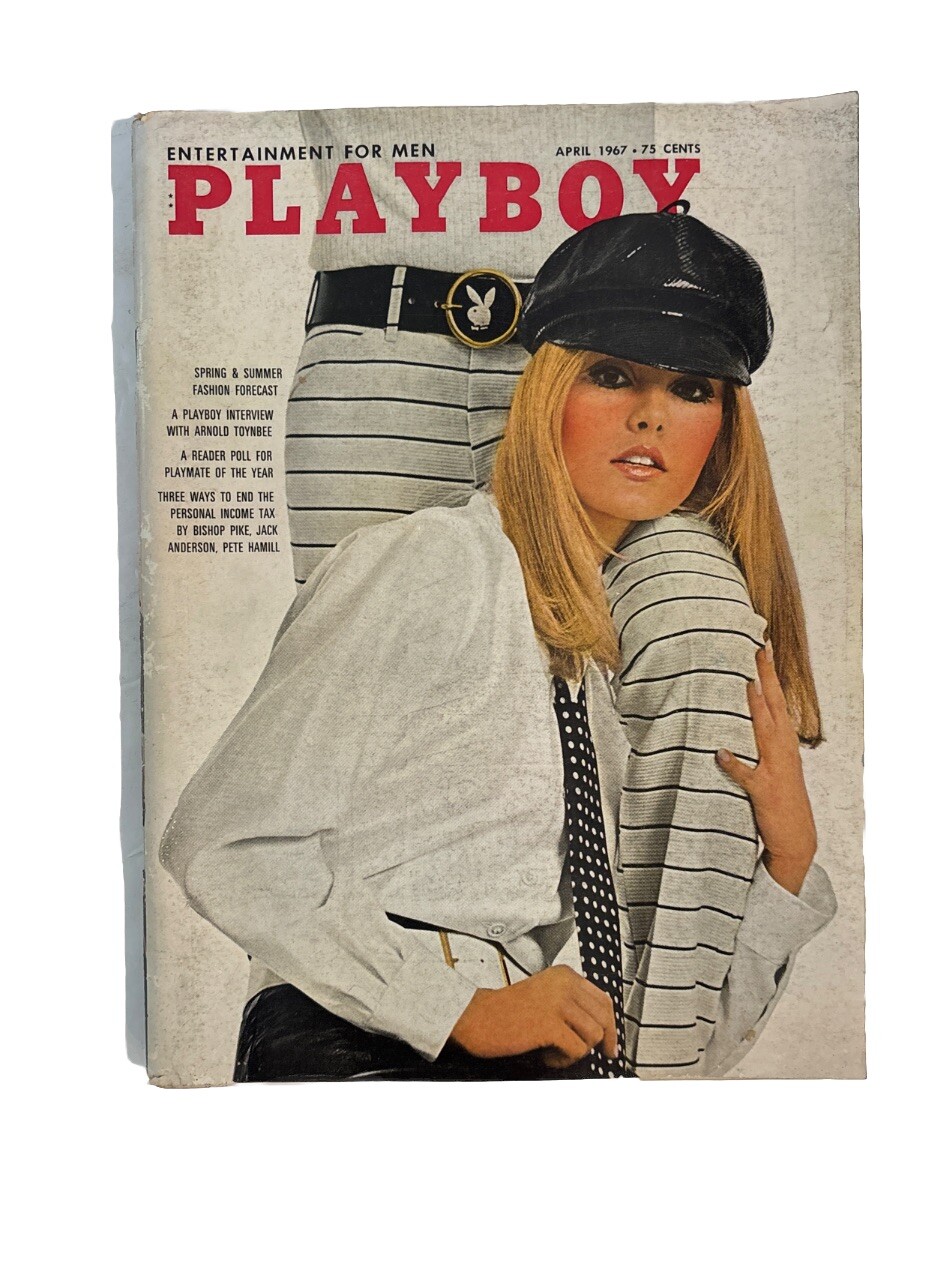 Vintage Playboy Magazine April 1967 W/ Centerfold - Cheryl Shrode/Gwen Wong