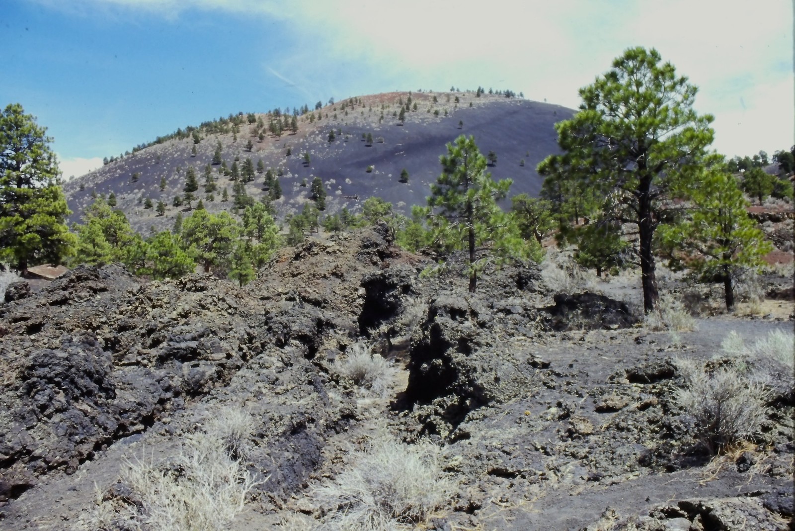 c1970\'s 35mm Slide, Sunset Crater Volcano National Monument, Arizona Lava Field