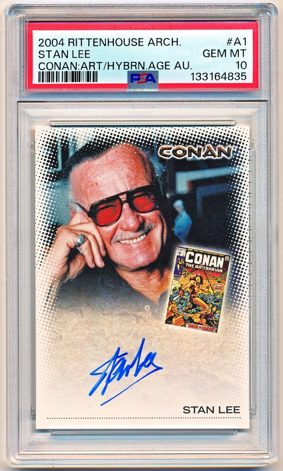 2004 Conan Art of the Hyborian Age Stan Lee Case Topper Autograph #A1 PSA 10