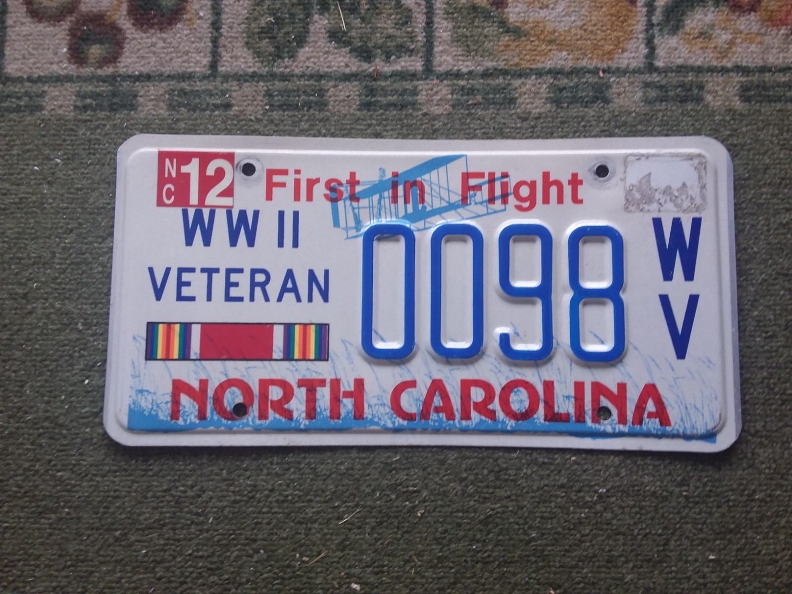 Very Rare North Carolina World War II Veteran License Plate-Only One On Ebay Very Rare North Carolina World War II Veteran License Plate-Only One On Ebay