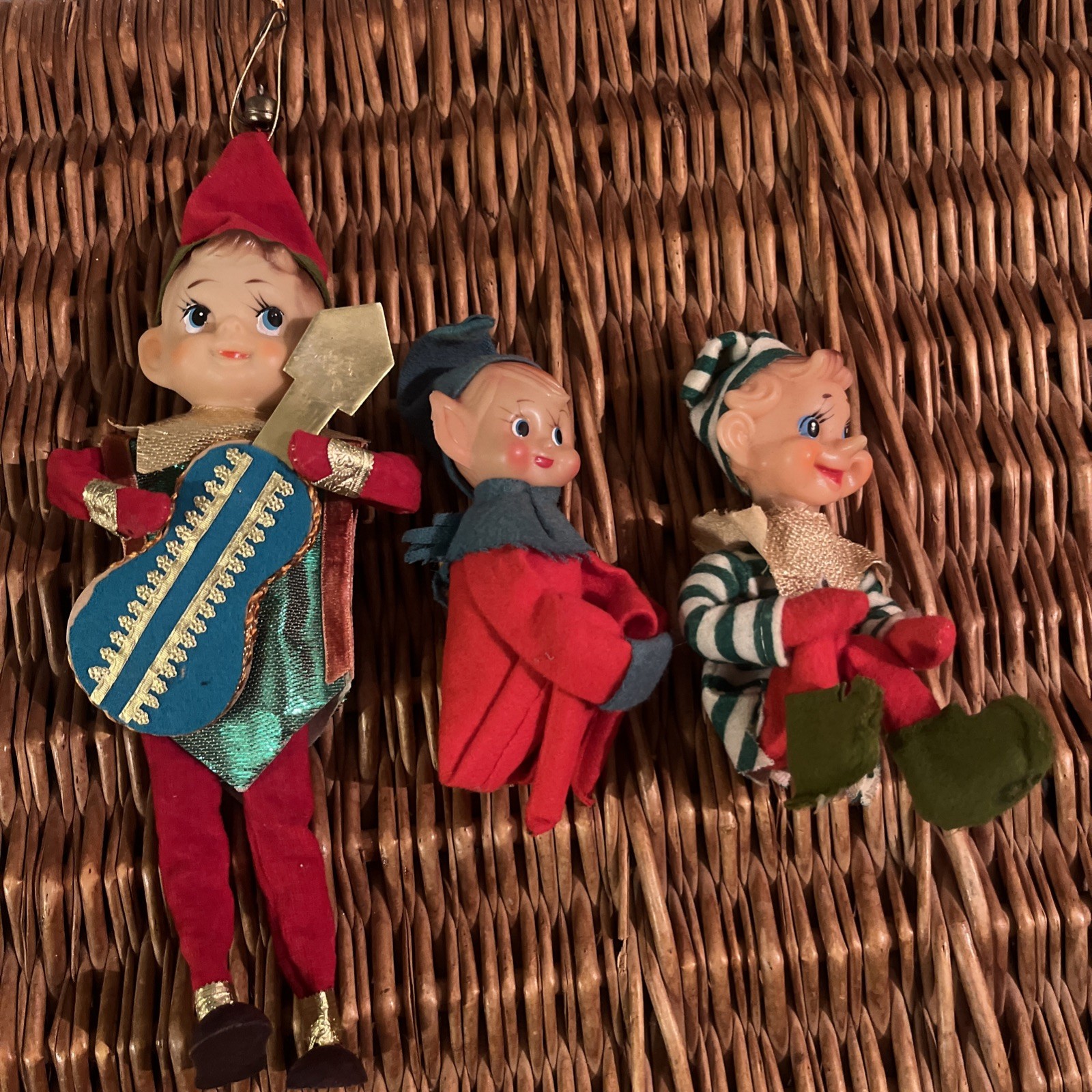 Vtg Christmas Knee Hugger Elf Lot Of 3 Elves On The Shelf Pixie Vtg Christmas Knee Hugger Elf Lot Of 3 Elves On The Shelf Pixie