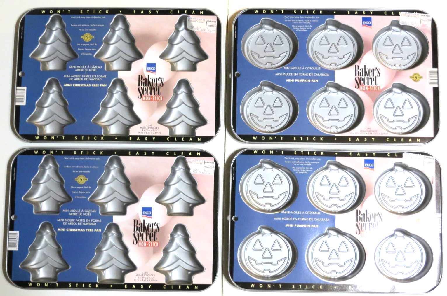 Lot/4 Non-Stick Mini Cake Cakelette Pans 4