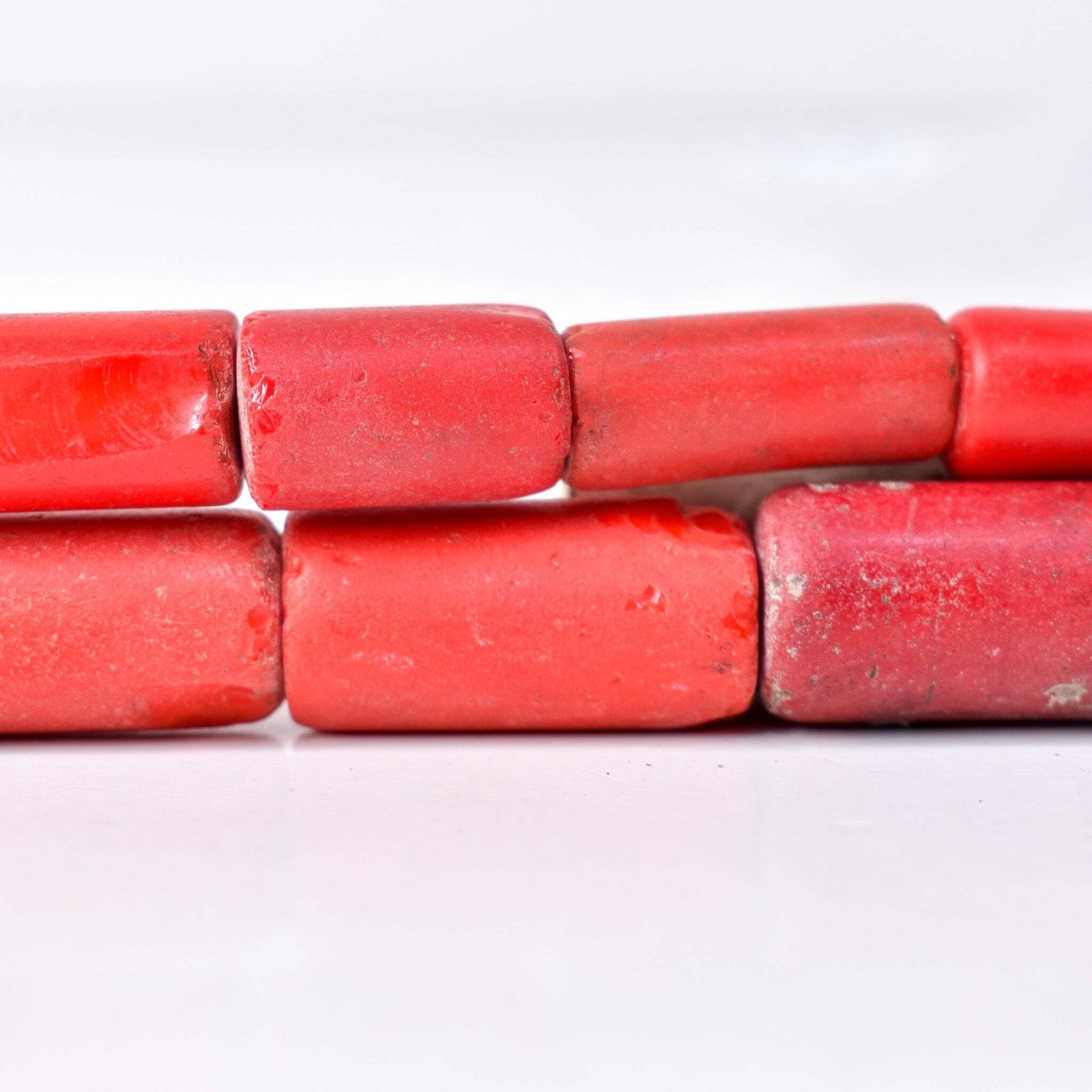 Old Bohemian Glass Red Trade Beads