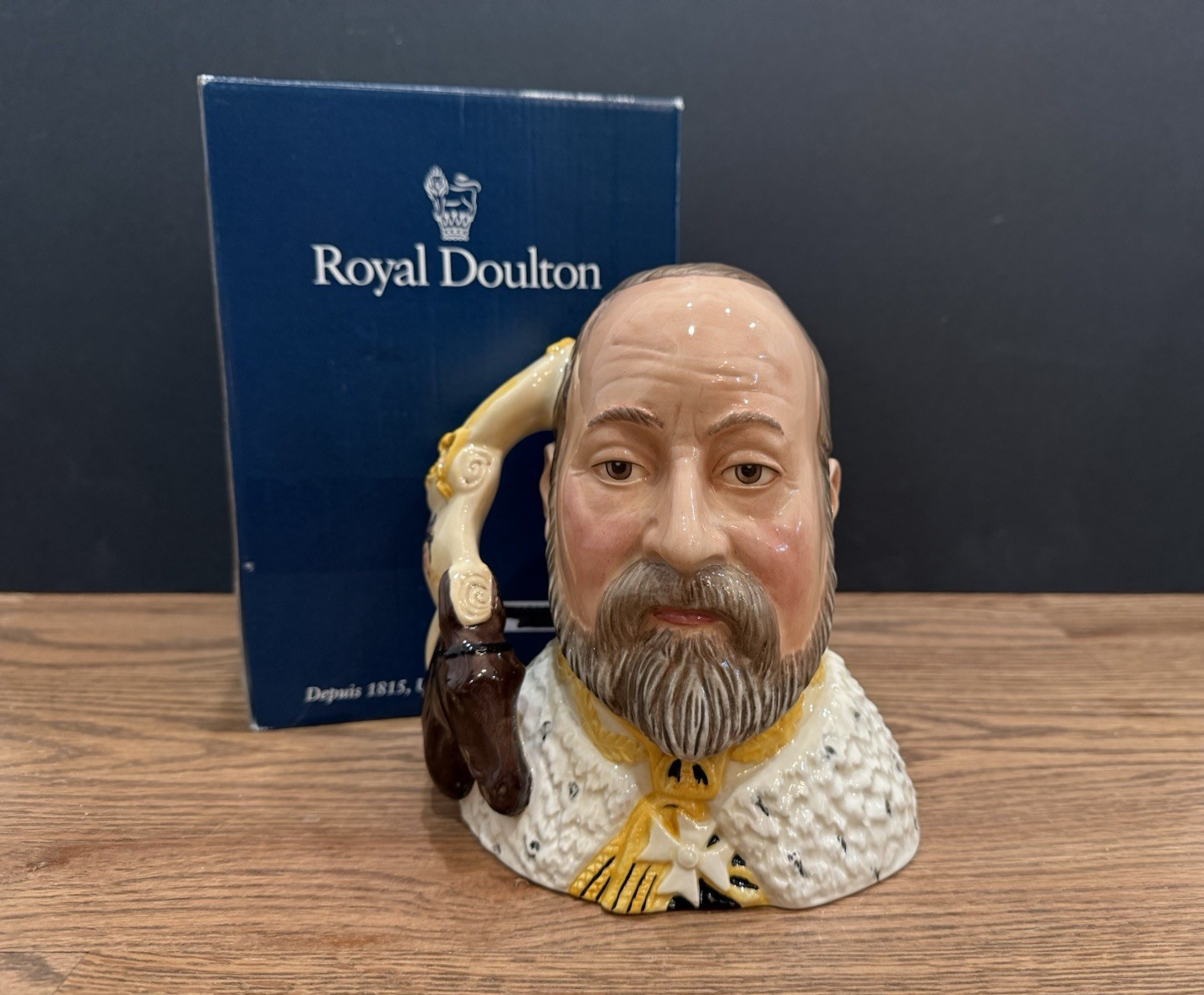 ROYAL DOULTON \'EDWARD VII\' LARGE CHARACTER JUG D7154 2000 LTD. 1000 - \'CLASSICS\' ROYAL DOULTON \'EDWARD VII\' LARGE CHARACTER JUG D7154 2000 LTD. 1000 - \'CLASSICS\'