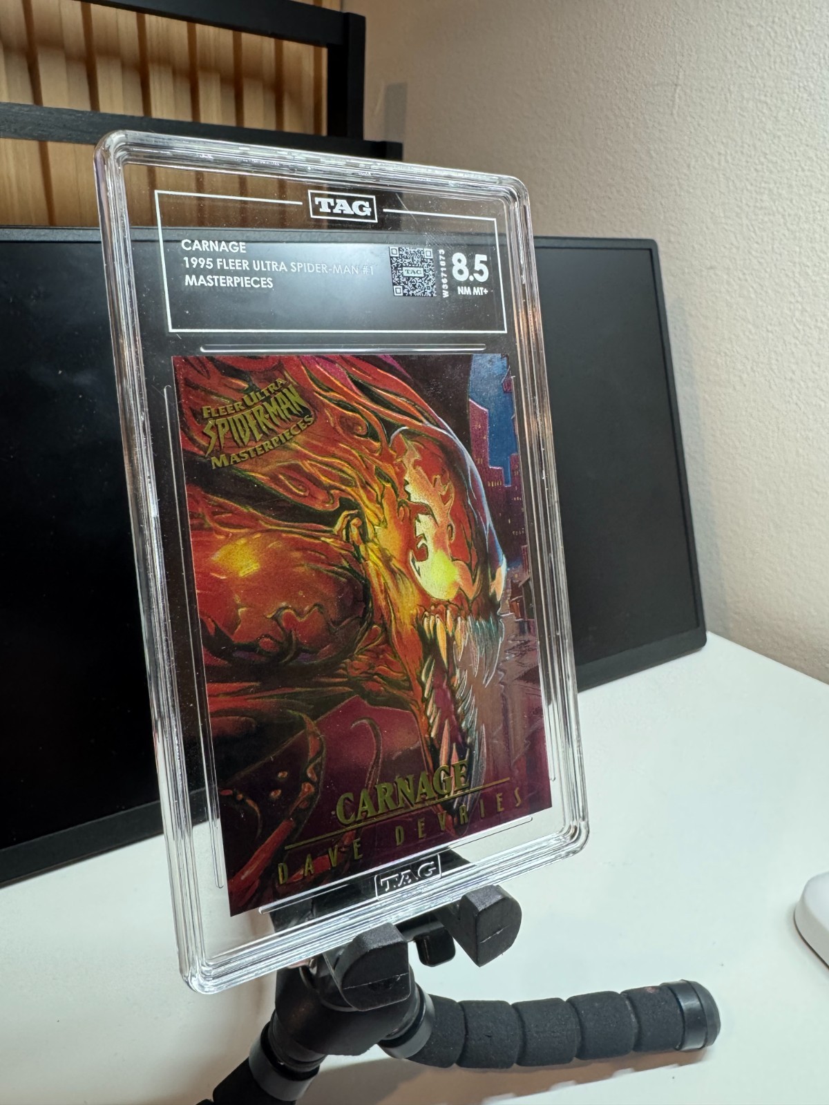 1995 Fleer Ultra Spider-Man Masterpieces Carnage #1 TAG 8.5 NM-MT+ Marvel