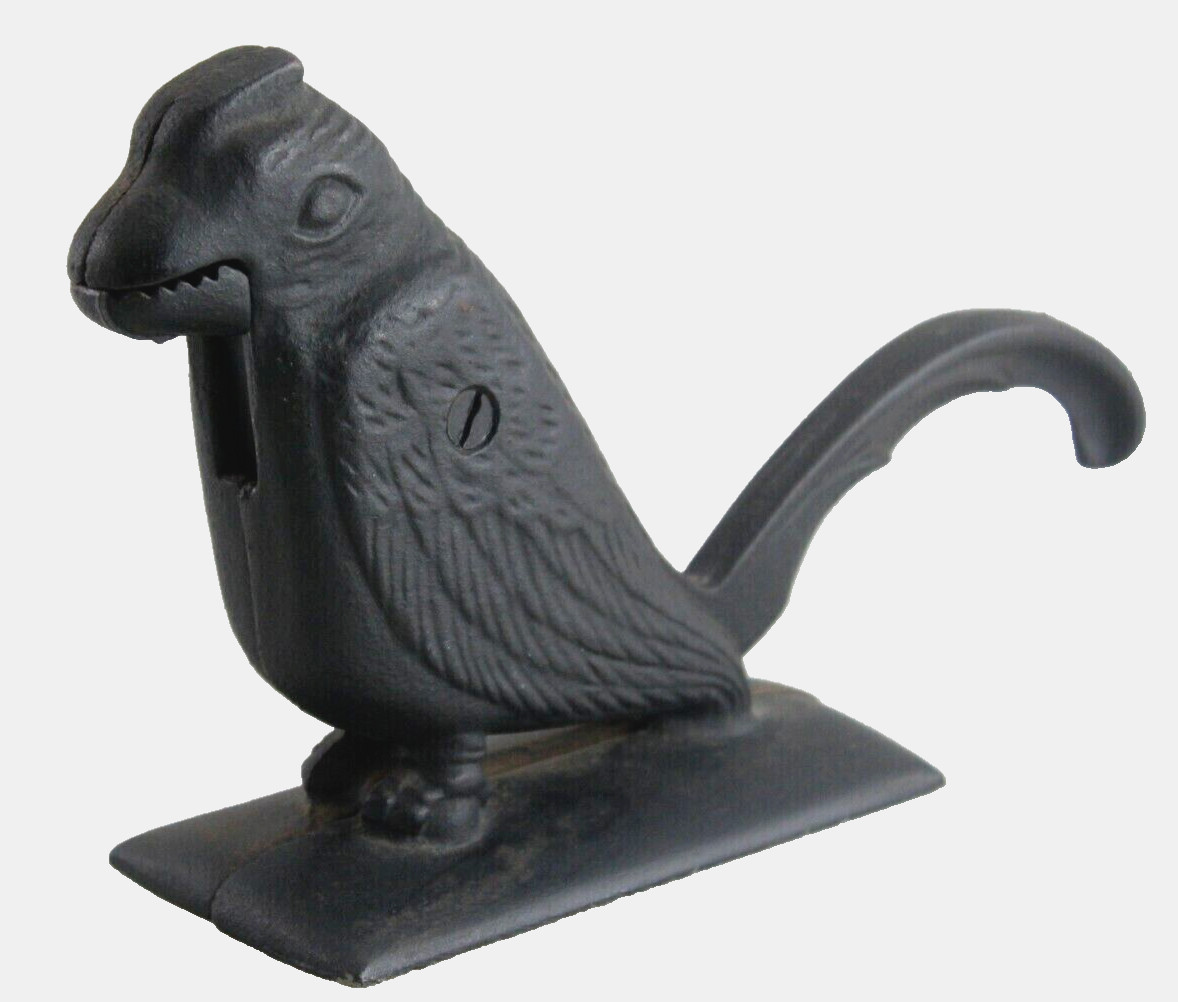 Atq Cast Iron Parrot Nutcracker®Marked JM102 Parrot Excellent Working Condition
