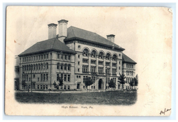 1900\'s Postcard High School York Pennsylvania Early William Penn Senior High