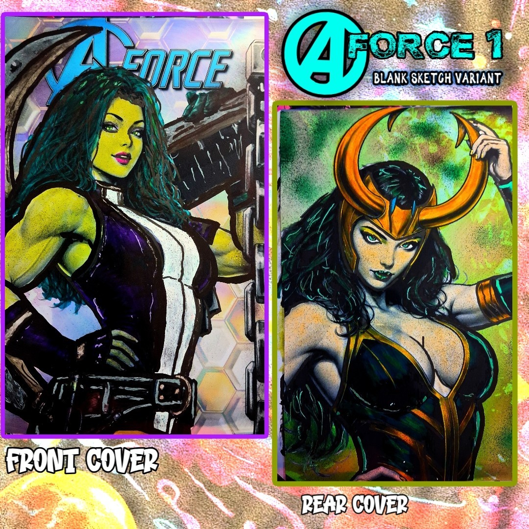 A-Force 1 BossKong Original Art Sketch Cover 1/1  She-Hulk / Lady Loki