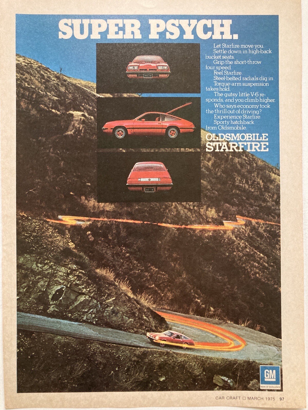 1975 Oldsmobile Starfire Print Ad