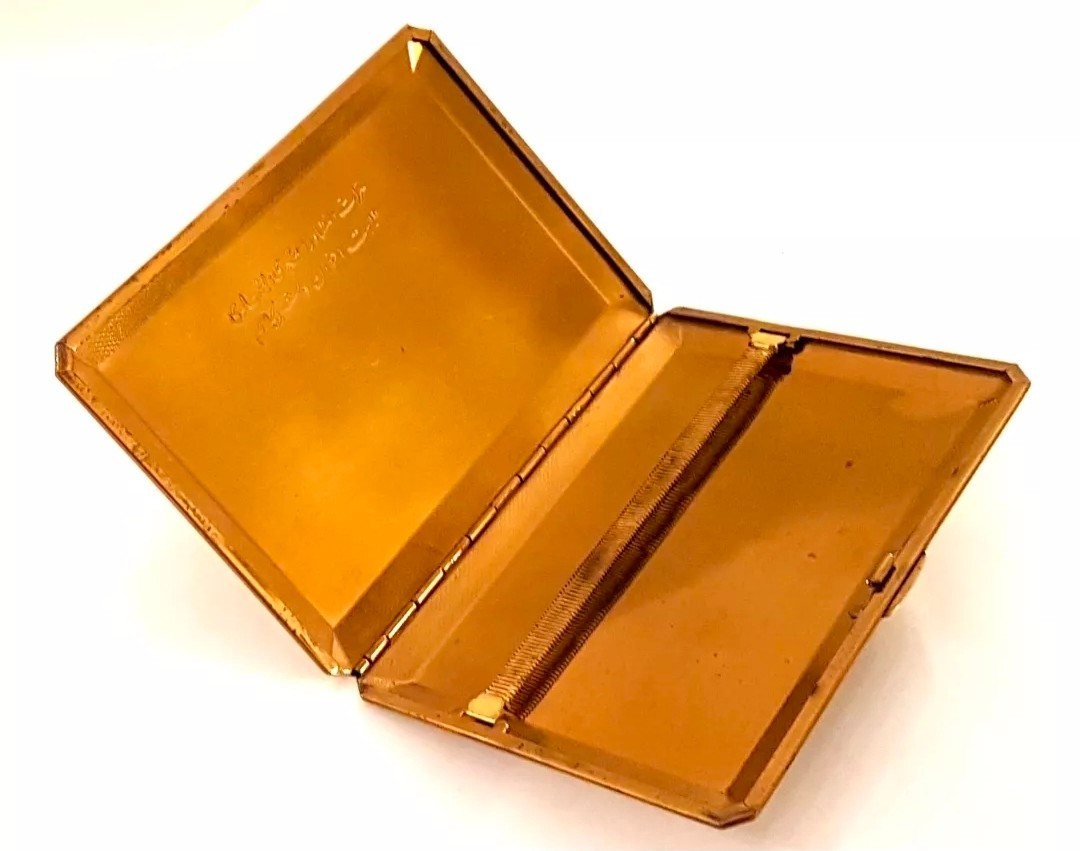 Rare 1930s/1940s Tallent Brass Cigarette Case – Egyptian Industrial Advertising