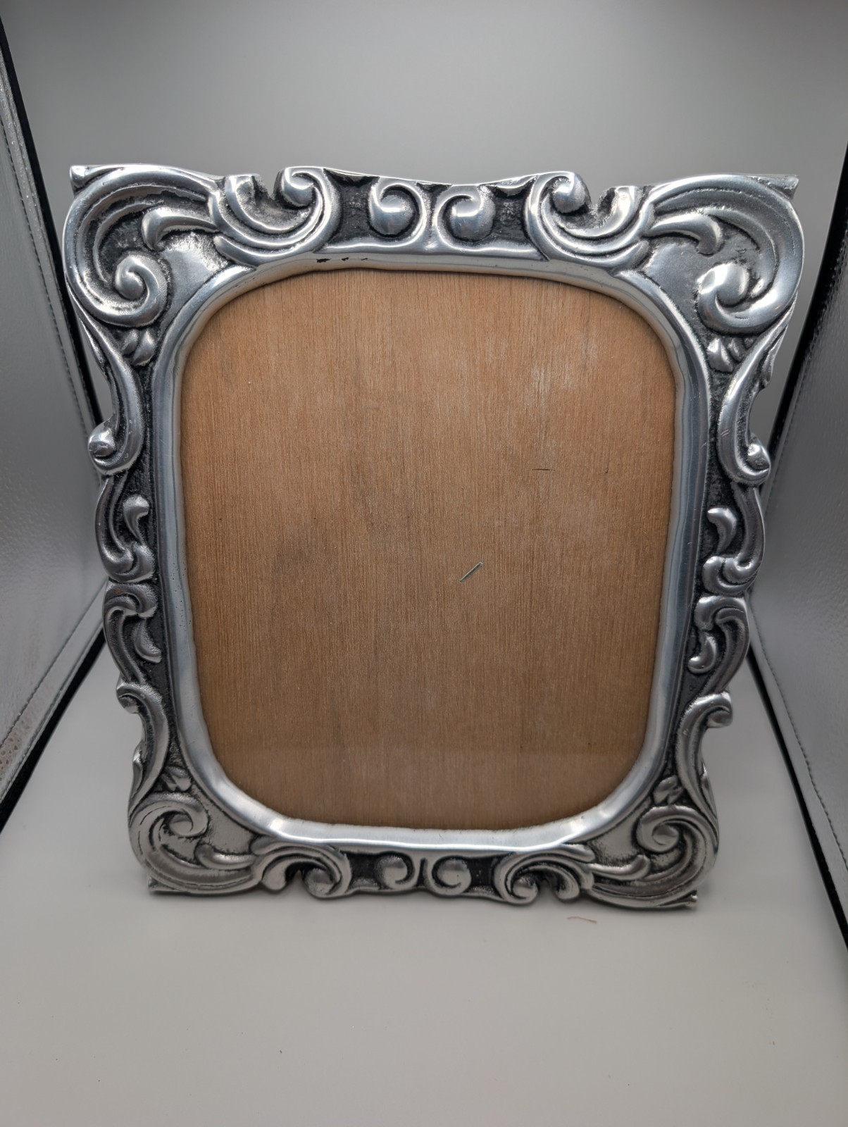 Holland Boone Pewter Picture Frame 10x12 Baroque Scroll Metal Photo Frame 8x10