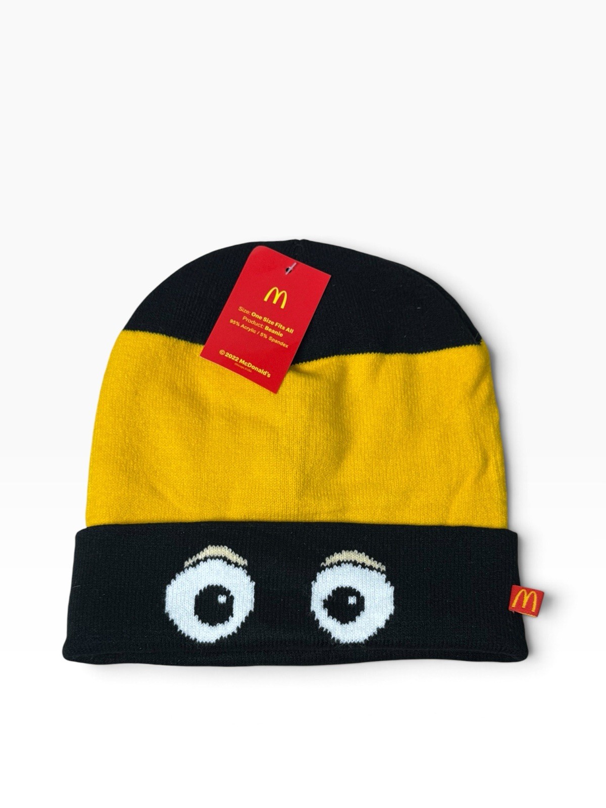 McDonalds 2022 Hamburglar  Knit Beanie Hat Eyes Winter Cap Limited Edition OS