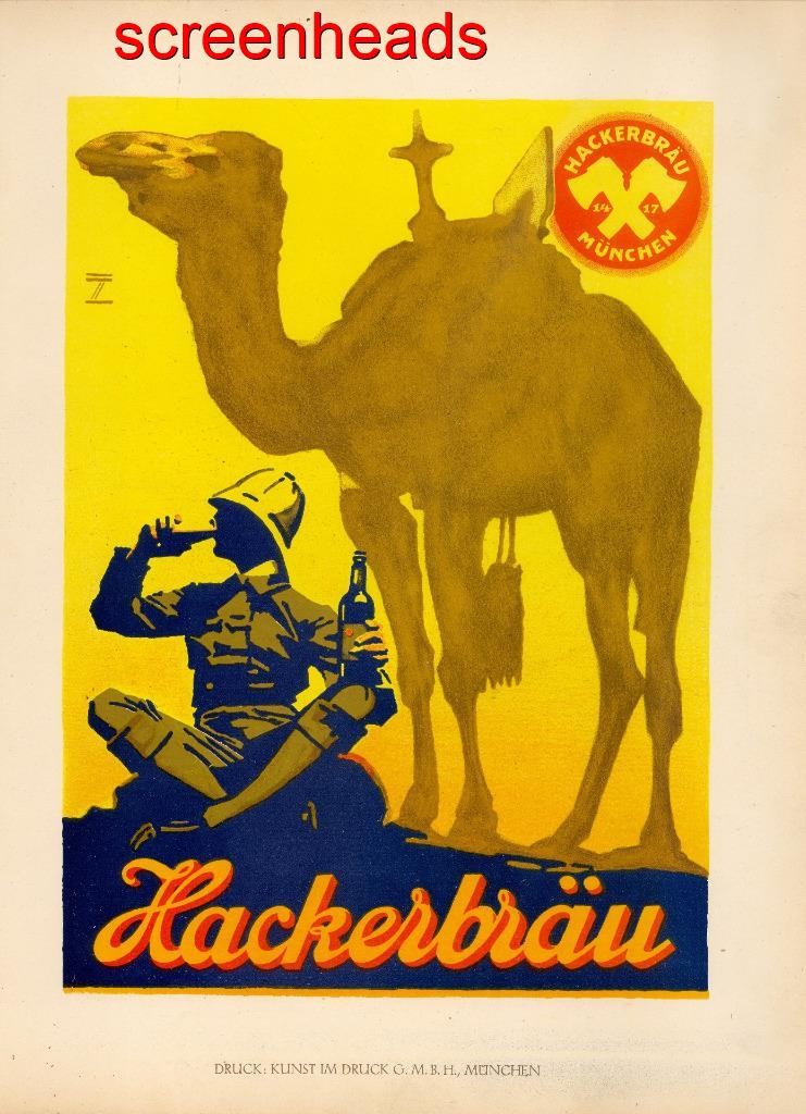 ORIGINAL 1926 GERMAN COLOR POSTER PRINT \