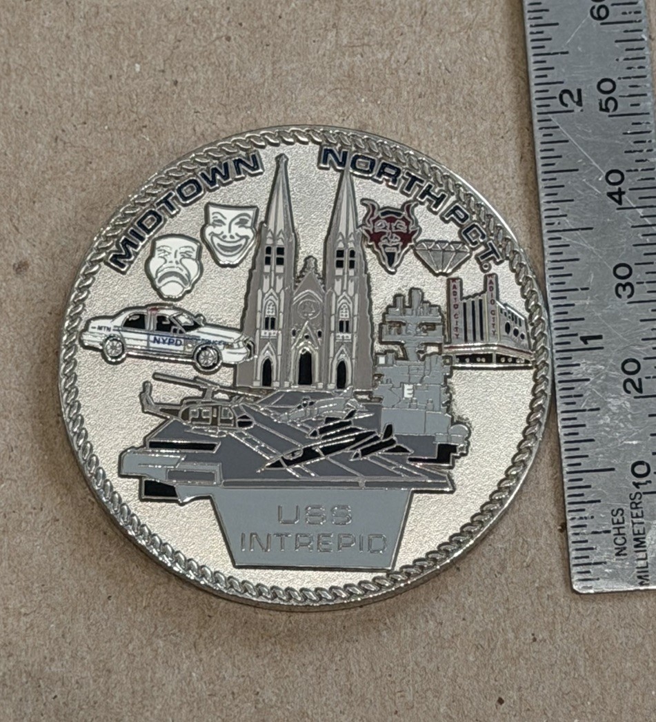 uss intrepid midtown north precinct challenge coin