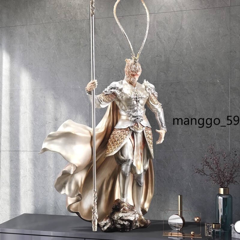 Sun Wukong NEW Monkey King Statue Fight to Beat Buddha Golden Hoop Home Ornament