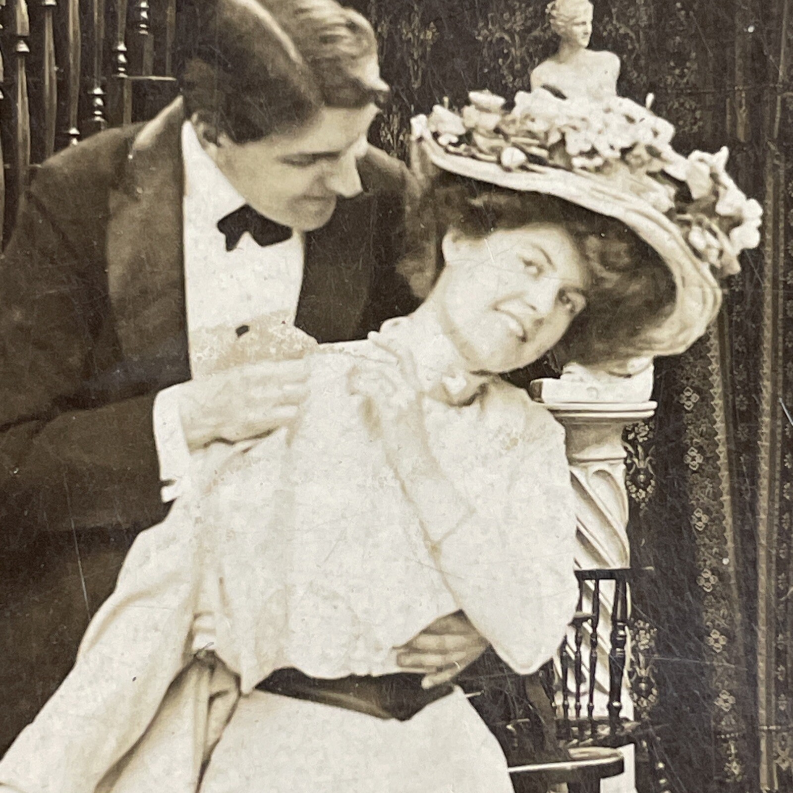 Man Woman Flirtation Stereoview H.C. White Co. 1903 \