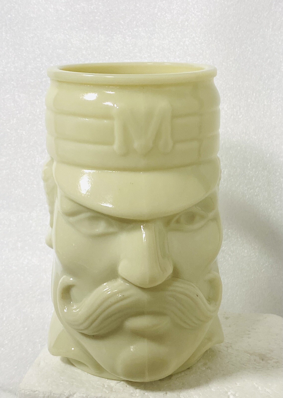 Casey At Bat Mug Mustache Man Face Custard Glass Avon Spec On Mustache* Ceramic