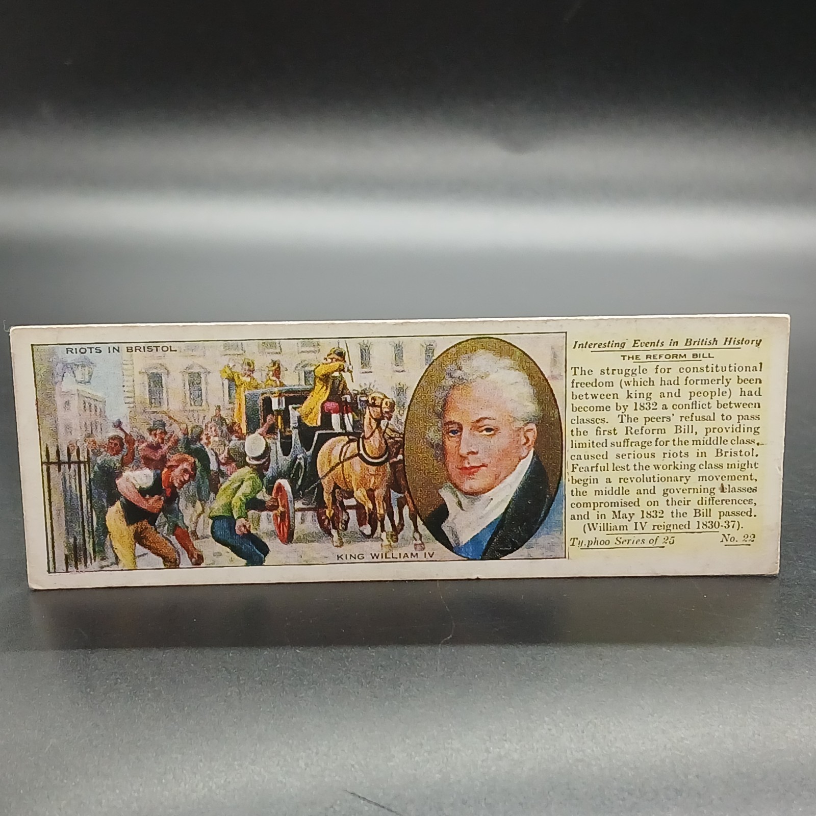 1930s Bristol Riots Reform Bill King William IV Fountain Pen Trade Card