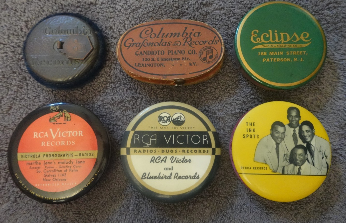 LOT OF (6) VINTAGE RECORD DUSTER BRUSHES, NICE LOT 