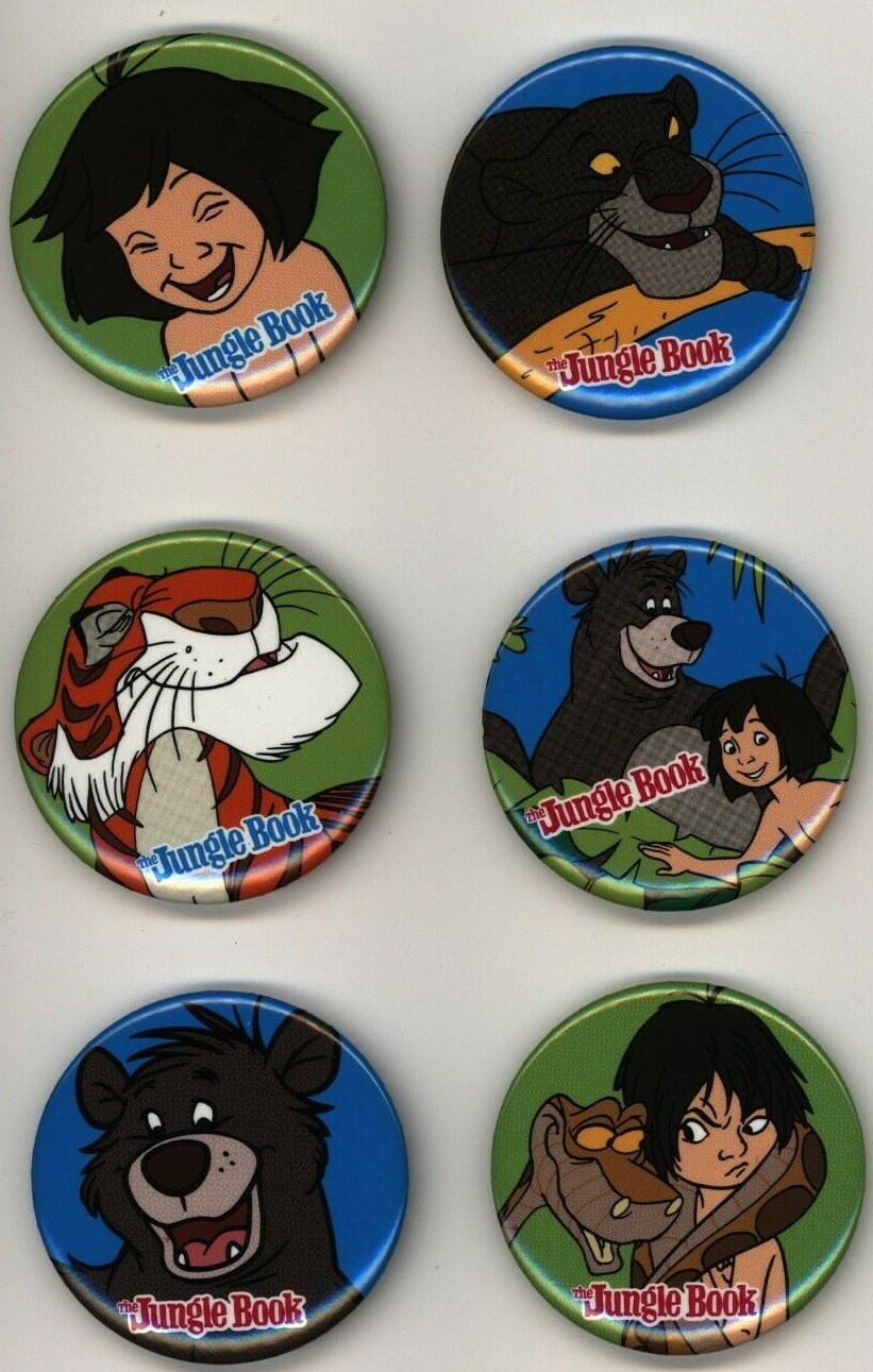 1990s Jungle Book Set of (6) 2 1/4\