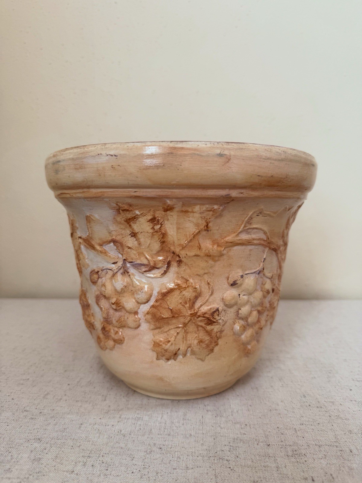 Vintage Made in Italy Terracotta Grapevine Planter