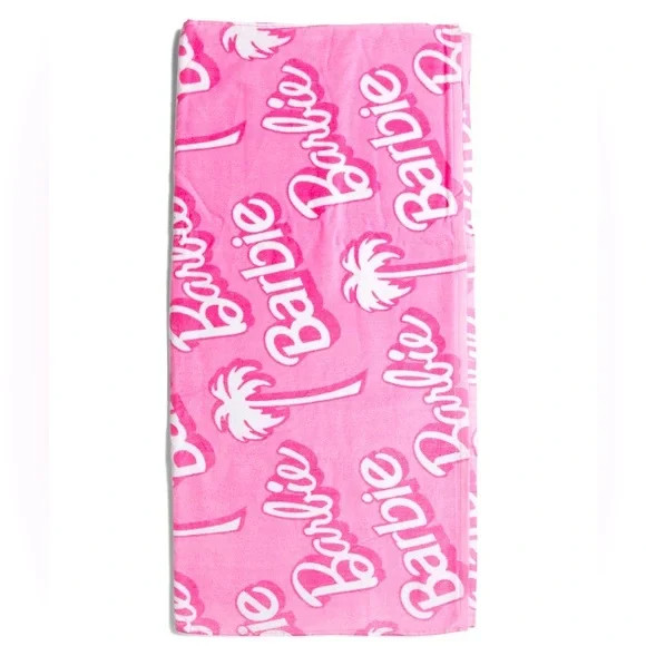 Barbie Oversized Beach Pool Towel Palm Trees 100% Cotton Extra Large 36\