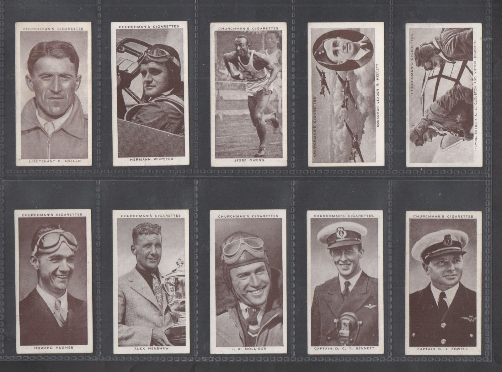CHURCHMAN SET: KINGS OF SPEED Jessie Owens 1939 CHURCHMAN SET: KINGS OF SPEED Jessie Owens 1939