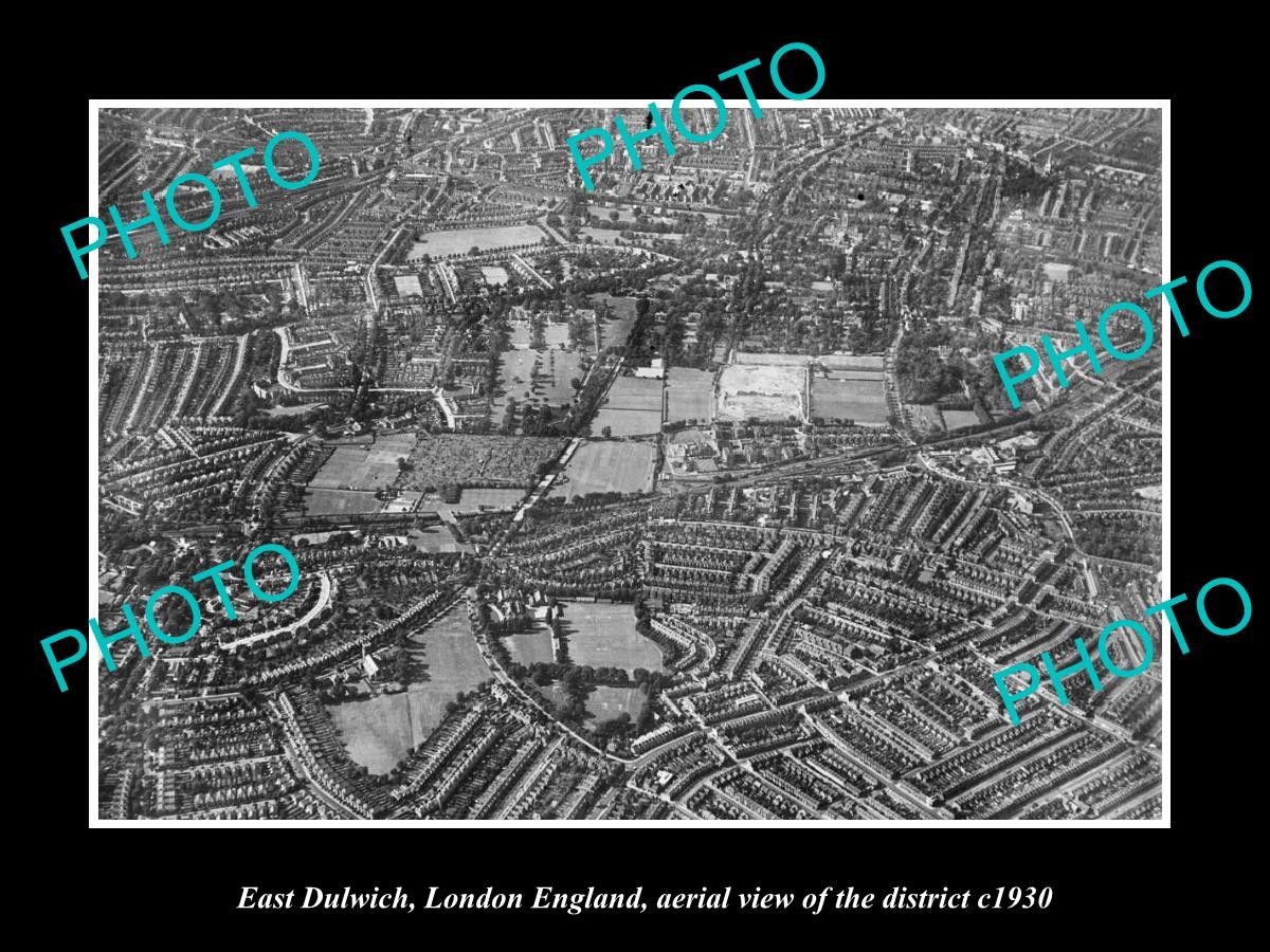 East Dulwich London England Aerial View c1930 1 Old Large Historic Photo
