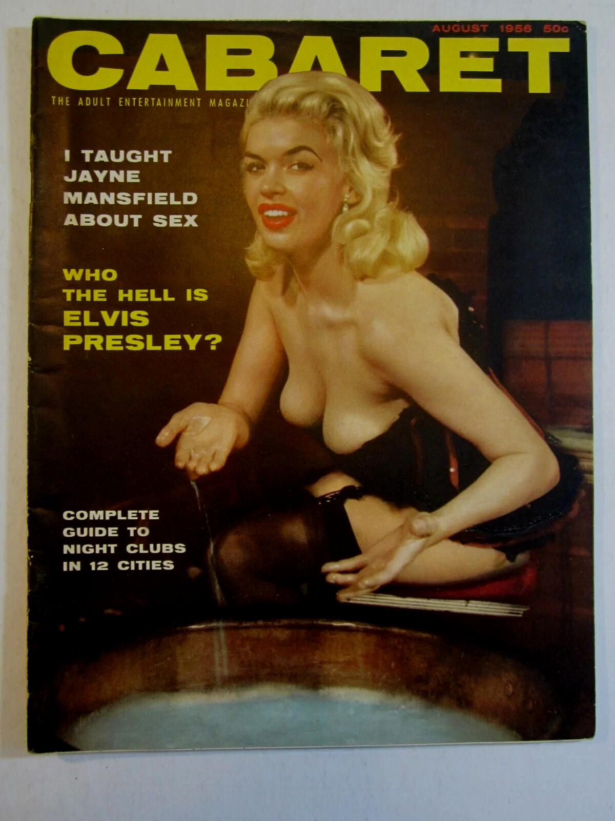 Cabaret Vol. II, #4 August, 1956 FN Jayne Mansfield, Elvis, & More