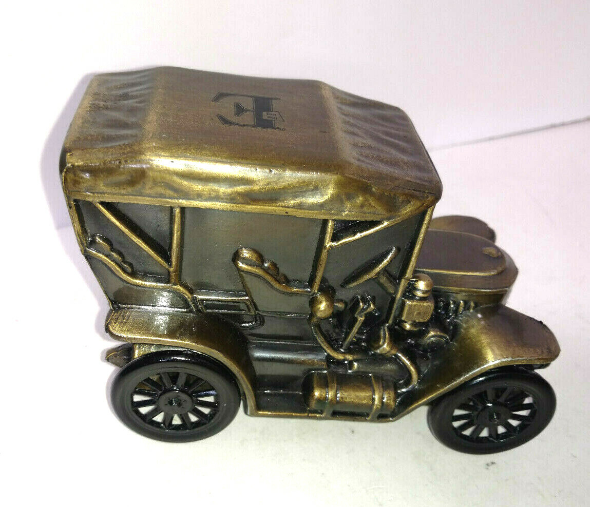 Vintage 1974 Banthrico Car Bank - 1910 Stanley Steamer, Bronze Finish