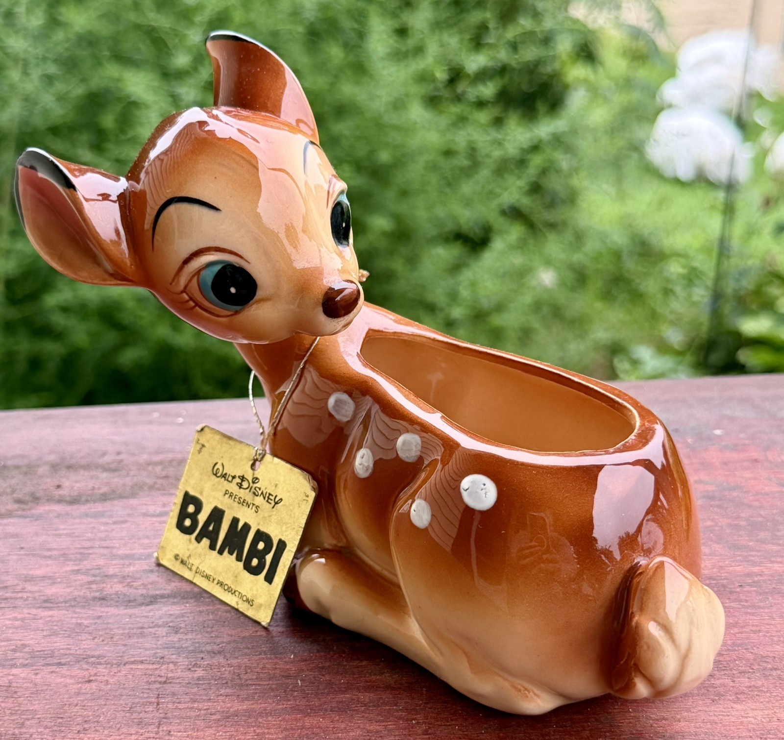 Vintage Walt Disney Productions Bambi Fawn Planter Ceramic Figurine Vase/Planter Vintage Walt Disney Productions Bambi Fawn Planter Ceramic Figurine Vase/Planter
