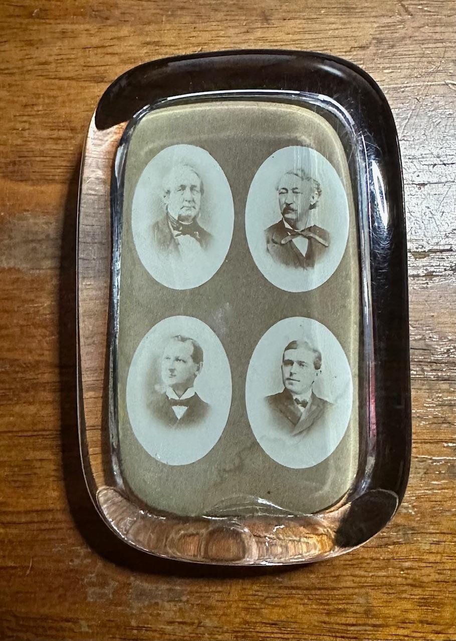 1833-1953 New Goshenhoppen Reformed Church Philadelphia Glass Paperweight