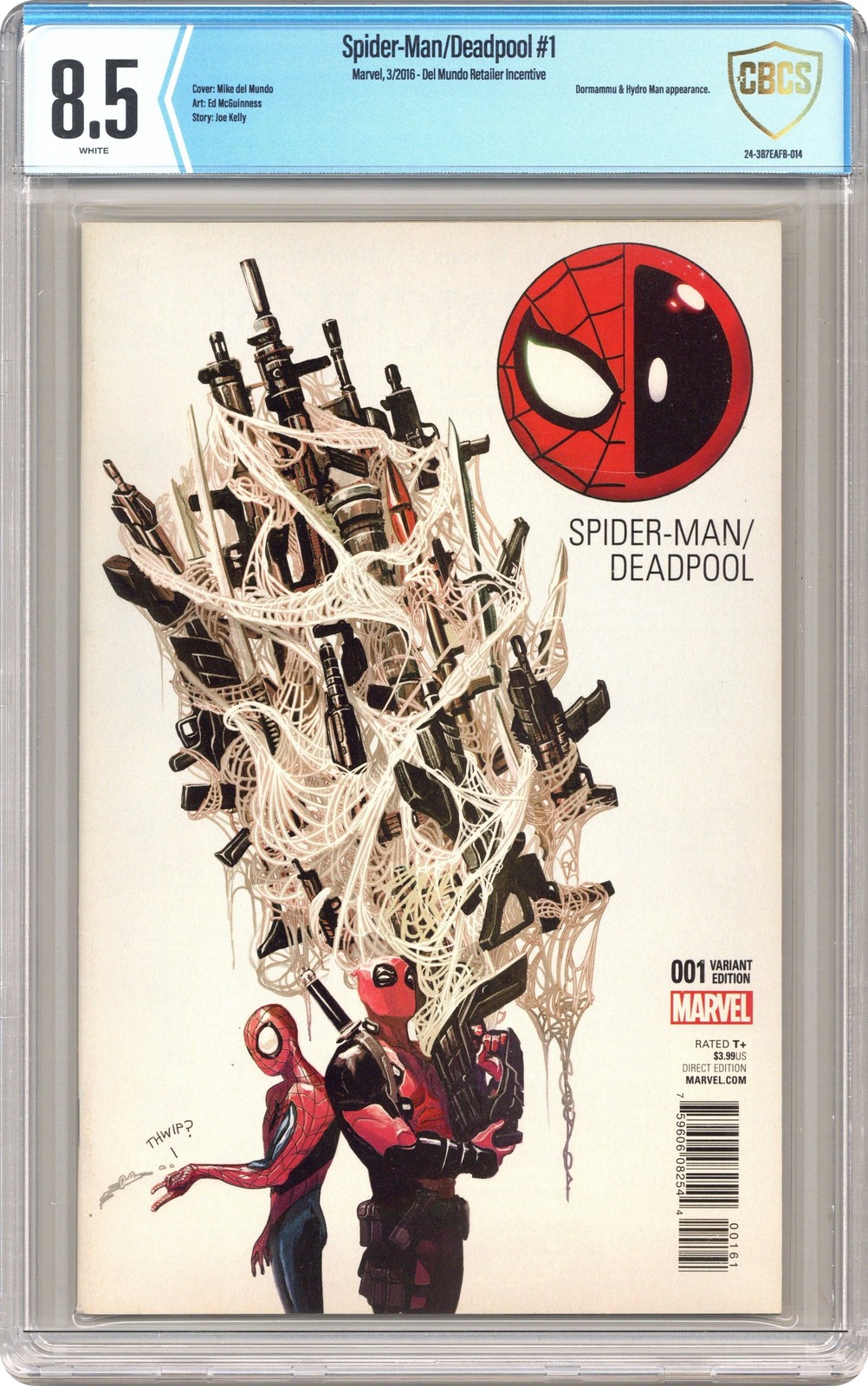 Spider-Man Deadpool 1E Del Mundo 1:25 Variant CBCS 8.5 2016 24-3B7EAFB-014