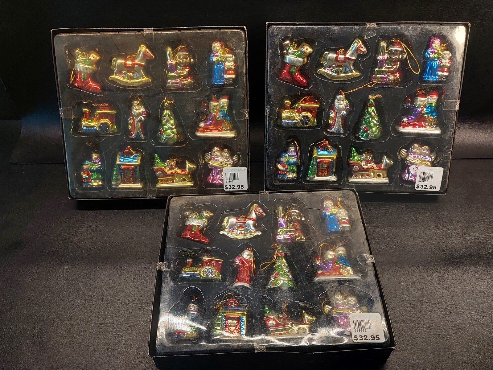 Lot of 36 Vintage TJ Collection Blown Glass Christmas Ornaments #936002