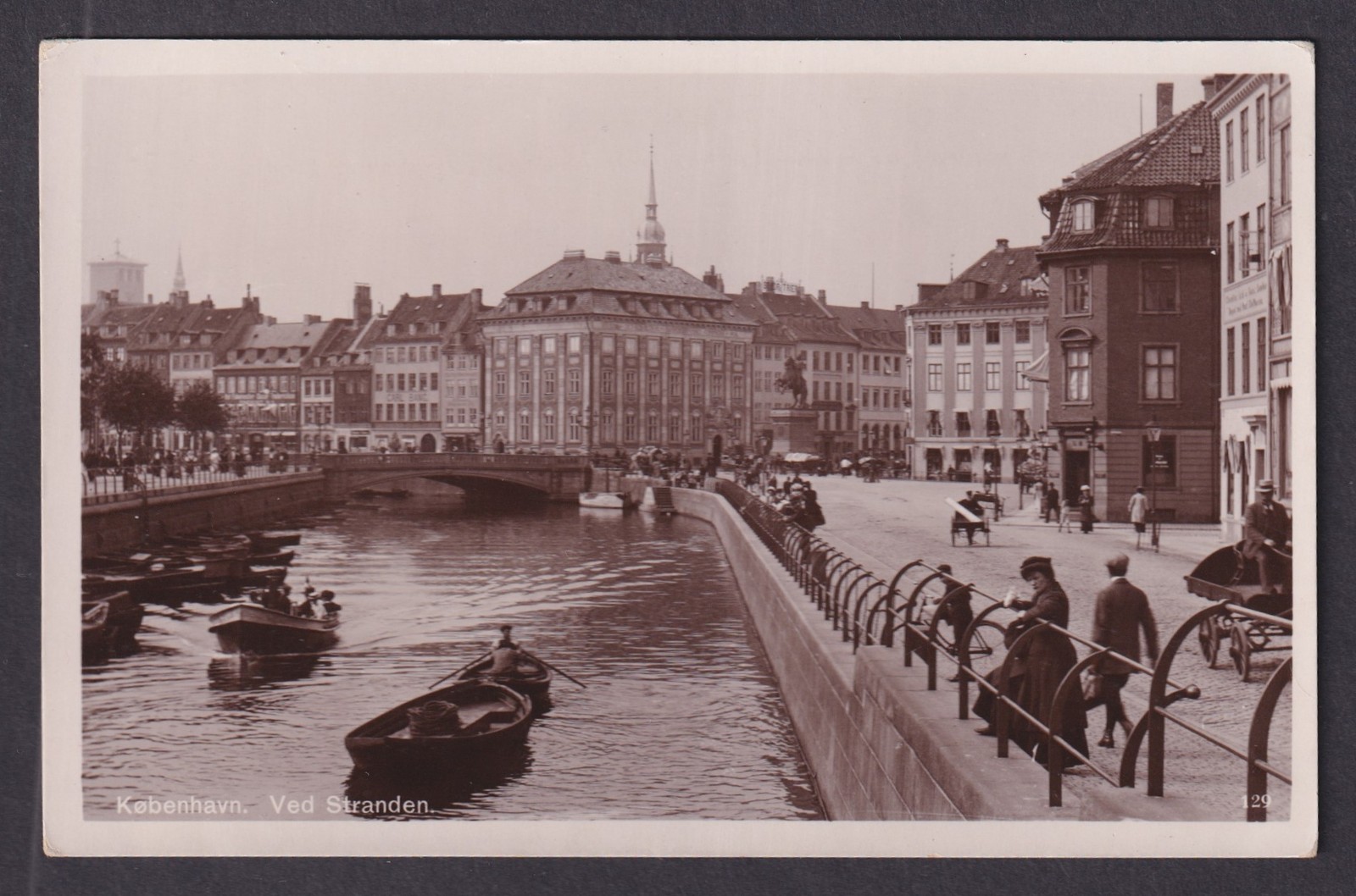 Vintage postcard DENMARK Copenhagen Ved Stranden Channel